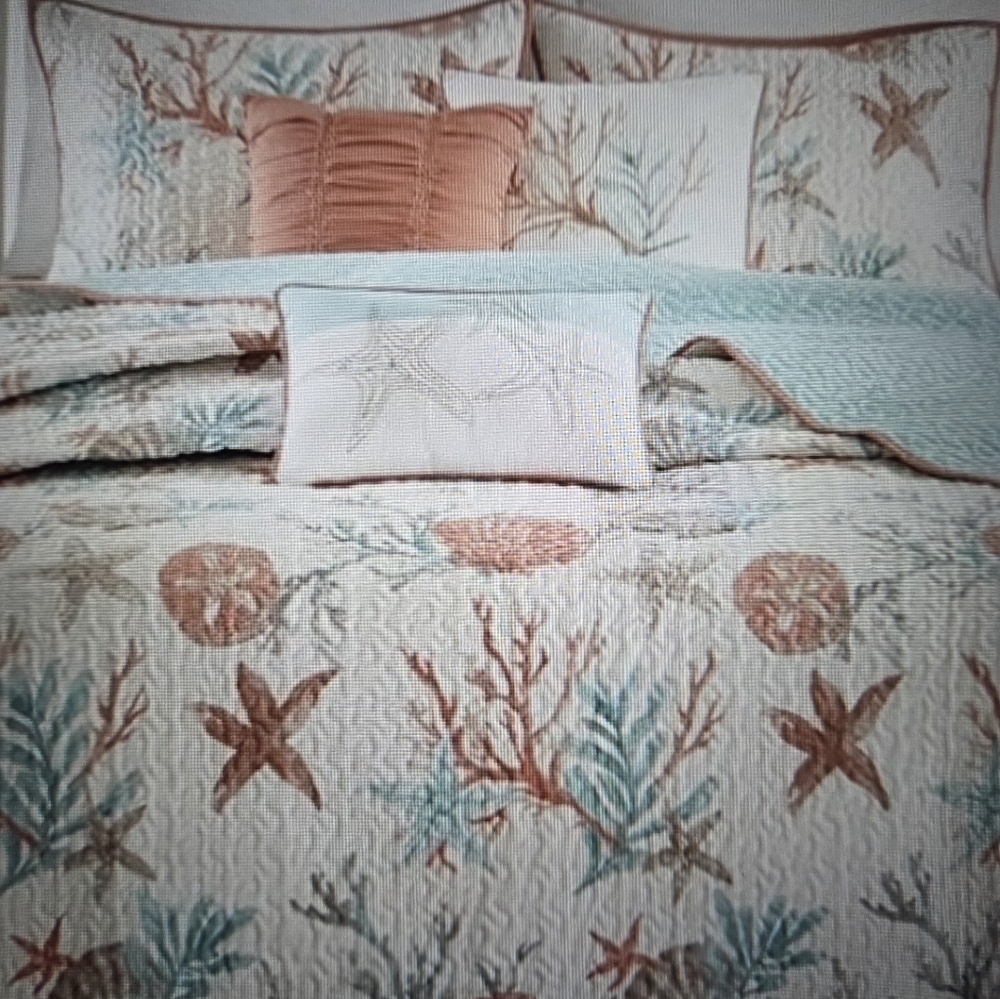 Coastal Starfish and Coral Bedding Set